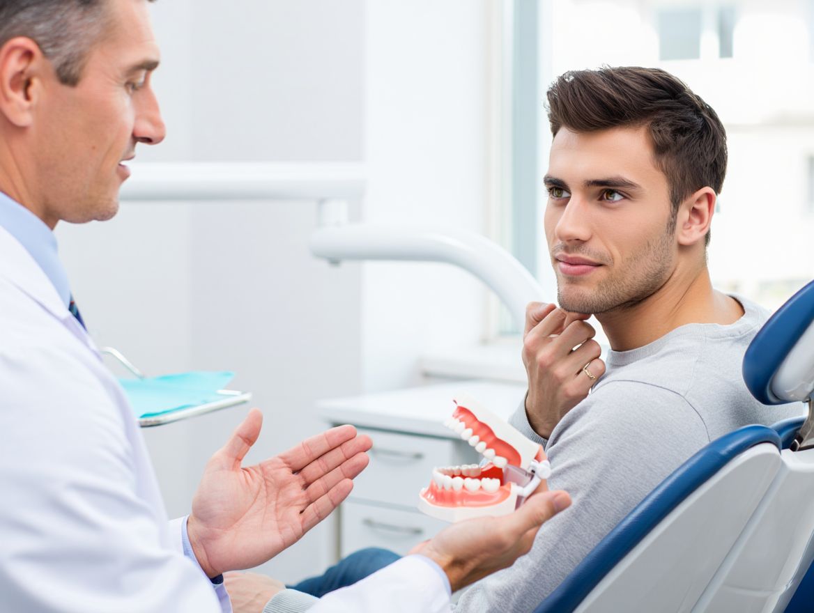 Стоматолог даёт рекомендации пациенту